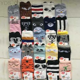 Kids Socks 22 Colour Childrens socks infant kids knee high girl cartoon bear print toddler baby socks cotton knee high short socks wholesa YQ240314