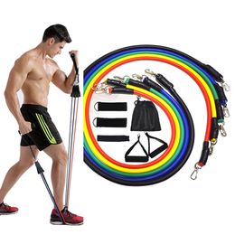 15 Pcs Resistance Bands Set Fitness Gym Equipment Exercise Pull Rope Elastic Training Expander 240227