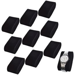 10 pieces of wholesale durable portable watches pillows display watches bracelets display pads storage boxes brackets black and white pads 240314