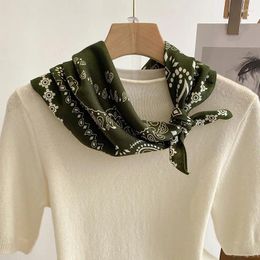 Scarves Square Scarf 68cm Cotton Linen Twill For Women With Gift Packaging MEN Fashion Accessory