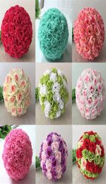 Rose balls 1540cm Wedding Silk Pomander Kissing Ball decorate flower artificial flower for wedding garden market decoration8053924
