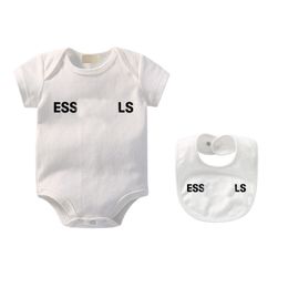 Ess Babys Jumpsuit Designer Rompers Two-piece Set Newborn Pure Cotton Short Sleeved Childrens Bodysuit Classic Print Kids Romper CSD2403146-6