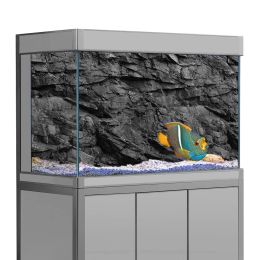 Decorations Aquarium Background Sticker, Rock Stone Wall HD Painting Wallpaper Fish Tank Backdrop Decorations PVC