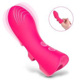 Silicone Finger G Spot Vibrator Sex Toys for Women Masturbation Clitoris Massage 10 Modes Vibrating Egg Couples Flirting Games