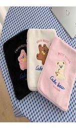 Milkjoy Cartoon Bear Handbag 105 11inch Mac ipad Case Holder Cute Korea Fashion School Organizer File Bags studnet gift Y08176458335