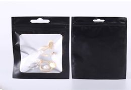 Smell Proof Odourless Mylar Resealable Foil Pouch Bags with clear Window matte black Food Safe Airtight Ziplock 4162221574