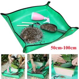 Liners 50100CM Planting Mat PVC Basket Liners Gardening Potting Transplanting Mats Reusable Garden Pad Plant Flower Repotting Mat