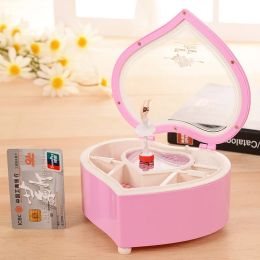 Boxes Music Boxes Heart Shape Dancing Ballerina Music Box Jewellery Box Girls Carousel Hand Crank Music Box Mechanism Gift