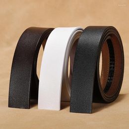 Belts Headless Belt Men's Leather Automatic Buckle Two Layer Cowhide Retro Strip Lengthened Not Head