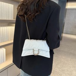 Evening Bags 2024 Senior Texture Ringer Chain Women's Bag Fashion Personality 100 Shoulder Urban Simple Trend Crossbody