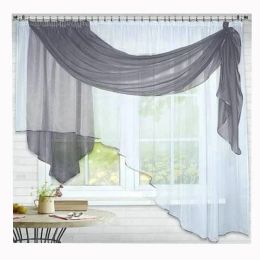 Curtains Europe Scarf Valance Design Luxury Voile Livingroom Kitchen Bedroom Window Treatments Curtain 1PCS