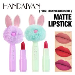 HANDAIYAN Matte Lipstick Long-lasting Moisturising Mini Rabbit Plush Lipstick 240305