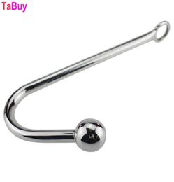 Tabuy Stainless steel anal hook metal butt plug with ball anal plug anal dilator gay sex toys for men and women 30250 mm D18111505416401