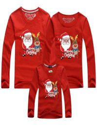 Christmas Clothes New Baby Kid Dad Mom Matching Family Outfits Christmas Deer Print Family Parentchild Long Sleev Tshirts2824462