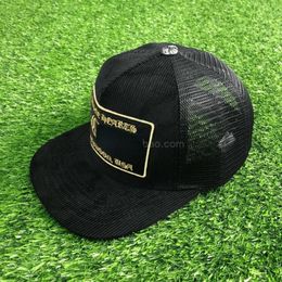 Design Gold Letter Embroidery Fashion Caps Male Hip Hop Travel Visor Mesh Male Female Cross Punk Baseball Hats Latest246N