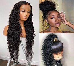 360 Frontal 28 30 Inch Water Wave 13x4 Lace Front Human Hair Wigs Deep Curly Glueless Virgin Brazilian Closure Wig4267407