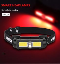 Headlamps 60000LM Most Powerful Headlamp USB Rechargeable Head Lamp Waterproof Headlight With Red Warning Light Magnet For Camping6679767