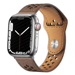 Leather strap For Apple watch band 44mm 40mm 45mm 41mm 42mm 38mm 49mm 44 45mm Ultra 49mm bracelet