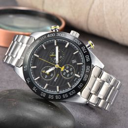 High-end men's stainless steel watch 6-pin running second chronograph watch a casual business watch designed with a large dial of 41 mm