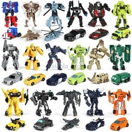 Transformation toys Robots Mini Transformation Robot 2-in-1 set toys deformed car robots childrens toys gift action figure 2400315