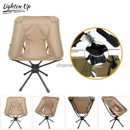 Camp Furniture Swivel Picnic Beach Fishing Chairs Folding Outdoor Patio Furniture Camping Swivel Chair Portable Folding Lightweight YQ240315