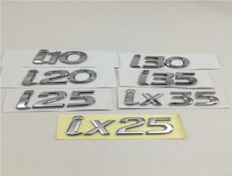 For Hyundai i10 i20 i25 i30 i35 ix25 ix35 Emblem Logo Rear Trunk Tail Nameplate Car Stickers7483272