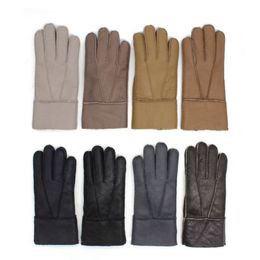 Classic men new 100% leather gloves high quality wool gloves in multiple Colours 2517