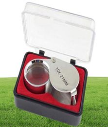 10X 21mm Mini Jeweller Loupe Magnifier lens Magnifying glass Microscope for Jeweller Diamonds Handhold Portable Fresnel lens5772584