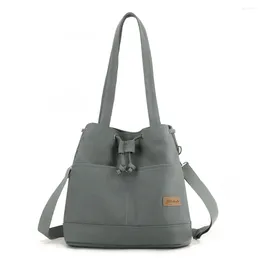 Shoulder Bags Women Crossbody Sling Bag Multi-Pocket Drawstring Versatile Large Tote Handbag Top Handle Travel Shopping