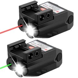 Outdoor Tactical All Metal Mini LED Red Green Laser Integrated Combination Lower Hanging Flashlight 493406