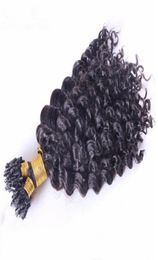 elibess brand 300gr 14 16 18 20 22 24 micro ring indian remy human hair extensions deep curly hair 8929822