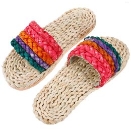 Sandals 1 Pair Woven Slippers Cool Summer Home Beach