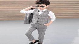 Baby Boy Suit Vest Blazer Pants 3pcs Kids Child Boys Suits Formal Costume Gentleman Blazers Suit Wedding Suit Boy Children Party C8654499