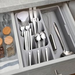 Drawers Kitchen Drawer Organiser Tray Silverware Cutlery Expandable Organiser Storage for Holding Flatware Spoons Forks