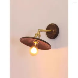 Wall Lamp Snow Silent Wind Bedhead Bedroom With Switch Retro Nordic Small