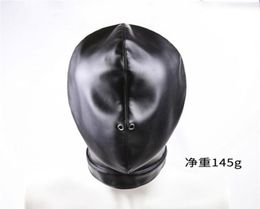 Full Head Bondage Restraint Slave Sex Hood Mask Fetish Pu Leather Bdsm Slave Hood Mask Sex Toys For Adult GameSex Products q05064963215