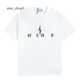 Designer Stone T Shirt Stones Islands Summer Loose Letter Print Lovers Street Varsity Cotton T-shirt Small Label Embroidery Tidal Flow Design 66ess 6902