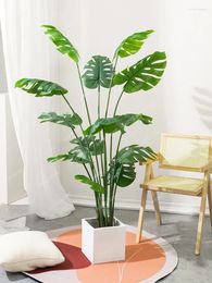 Decorative Flowers Simulation Green Plant Bamboo Bonsai Decoration Indoor Living Room Floor Stand Trees