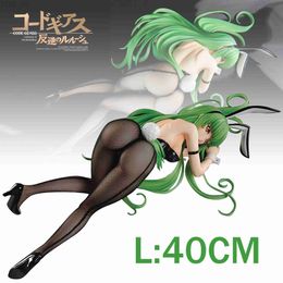 Anime Manga 40CM Code Geass Anime C.C. Figure Sexy Bunny Girl Action Figurine PVC Model Decoration Statues Doll Adult Toy YQ240315