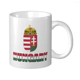 Mugs Mark Cup Mug Hungary Letter Flag Emblem Coffee Tea Milk Water Travel For Office Home