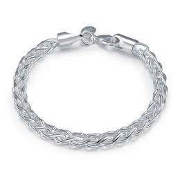 Torsional Bracelet sterling silver plated bracelet ; New arrival fashion men and women 925 silver bracelet SPB070250z