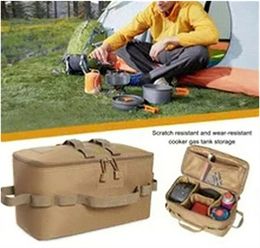 Outdoor Camping Gas Tank Storage Bag Large Capacity Ground Nail Tool Bag Gas Canister Picnic Cookware Utensils Kit Organizer a48