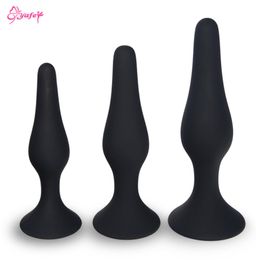 YAFEI Silicone Butt plug Suction cup Smooth Anal plug waterproof anal dildo Anal toy for Beginner Sex toy for men Gay S M L C181128327762