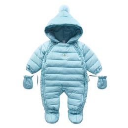 Baby Coveralls Rompers Winter Thick Boys Costume Girls Warm Infant Snowsuit Baby Wear Newborn Down Apparel Outdoor clothing2210137