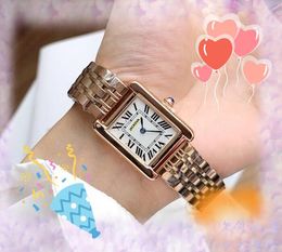 top Luxury fashion small dial women watches stainless steel square roman number dial clock quartz relogio feminino waterproof tank must design lady watch gifts