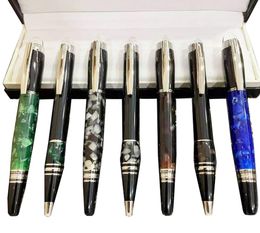 Crystal on top black and silver resin ballpoint roller ball pen office M B pens with series number6254958