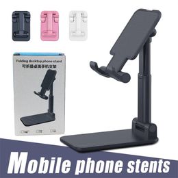 Foldable Phone Holder Multi-angle Adjustable Bracket For Mobile Phones Flexible Desk Stand For Android Smartphone For iPhone 15 14 13 Pro Max With Retail Box