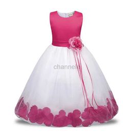Girl's Dresses Formal Girls Evening Dress Pink Lace Princess Tutu Childrens Birthday Dresses Volal Dress Flower Toddler Girl Party Clothes 240315