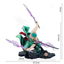 Action Toy Figures Anime One Pieced Ronoa Zoro Three-blade Sa-maximum Manga Sauron Roronoa Zoro PVC Action Collection Figure Model Gift 20cm