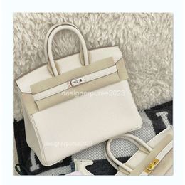 Bags One-shoulder Leather Layer Cow Women's Bag Silver Classic Lychee Grain Tote Handbag Purse Cross-body 2024 Buckle Fashion TP61 4ABA 5CUD bags 433D